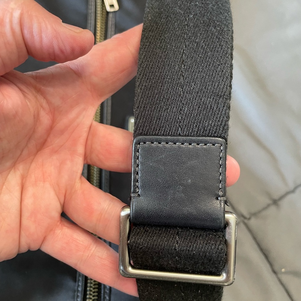 Coach Black Messenger Bag nylon with leather trim - Picture 12 of 12